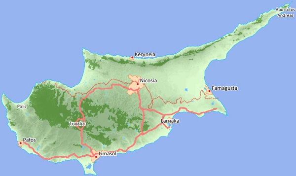 mappa interattiva Cipro