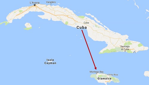 distanza Cuba Jamaica