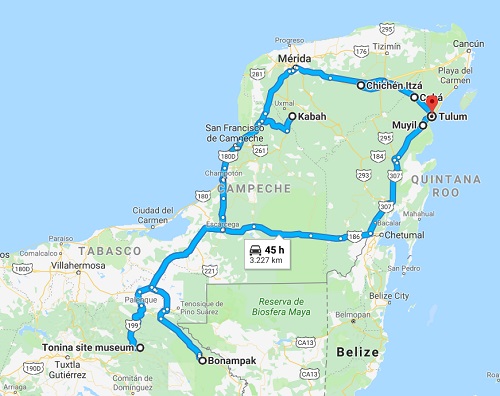 google maps messico siti archeologici